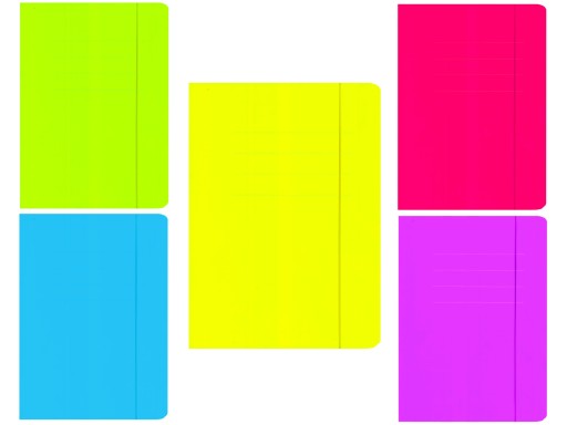 ZLOŽKA S GUMA A3 FLUO MIX FARBA