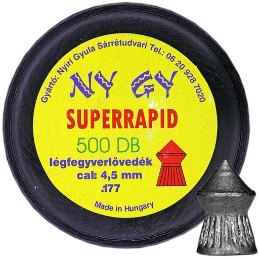 SUPERRAPID pelety 4,5 mm 500 ks SHARP DIABOLO PROSO