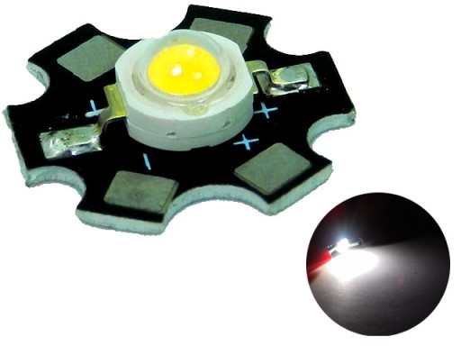 POWER LED 3W Biela Full Spectrum PCB 45mil