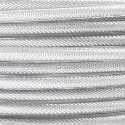 Oceľové lanové lano s poťahom z PVC 2,5/5mm 1x19 CLEAR 1m