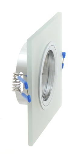 SKLENENÁ LAMPA, STRIEBORNÁ + GU10 LED 3W