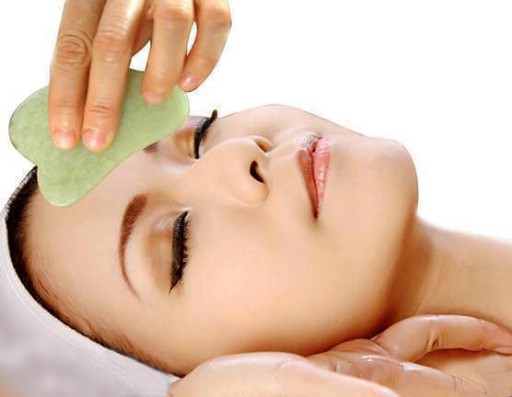 GUA SHA FACE MASÁŽNA MASÁŽNA DOSKA prírodný jadeit