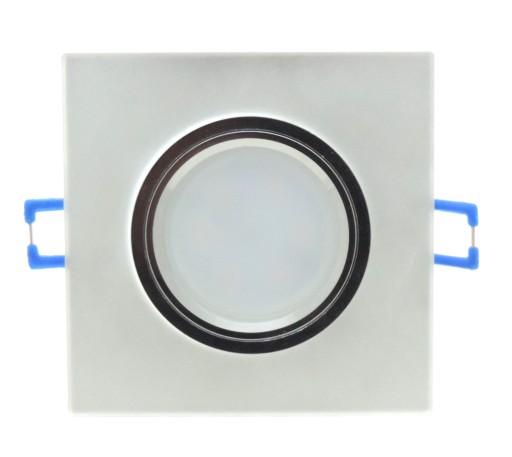 SKLENENÁ LAMPA, STRIEBORNÁ + GU10 LED 3W