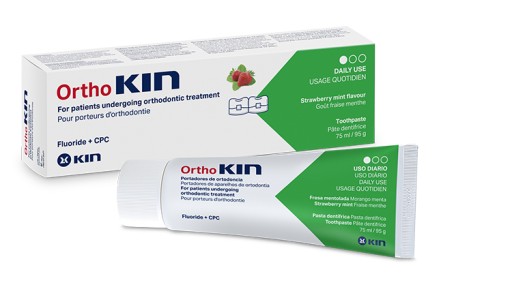 ORTHOKIN ORTODONTICKÁ PASTA 75 ML JAHODOVÁ MÄTA - KIN ORTODONTICKÁ