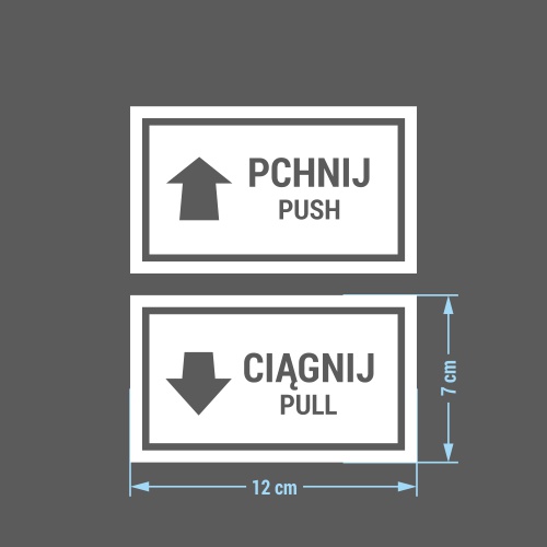 Samolepky Push Pull Push Pull 7x12