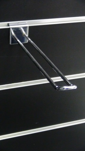 VEŠIAK NA PANELY MDF, DVOJITÝ CHROM 30 CM, HÁK