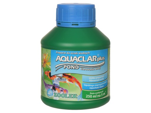 PRÍPRAVA PODLOŽKY číri zakalenú vodu ZOOLEK AQUACLAR POND 250ML