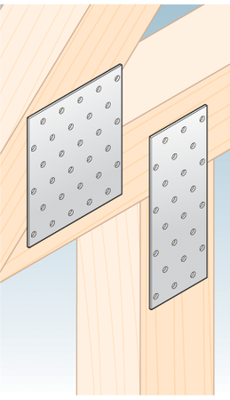 PERFOROVANÝ PLACHT PLOCHÝ KONEKTOR 100x260mm pozink.