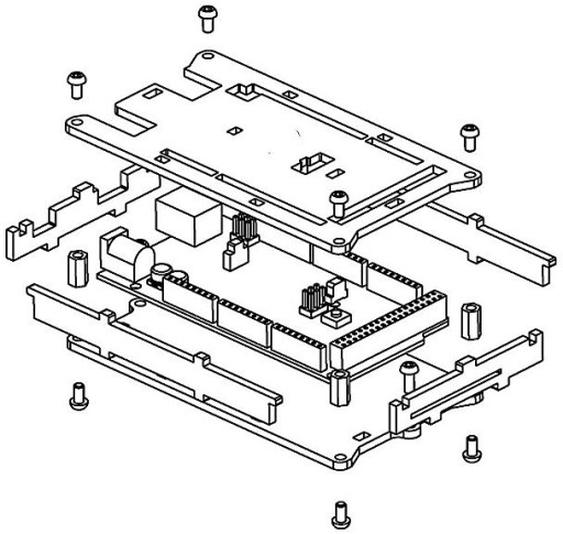 ARDUINO Mega2560 BÝVANIE Transparentný akryl FV