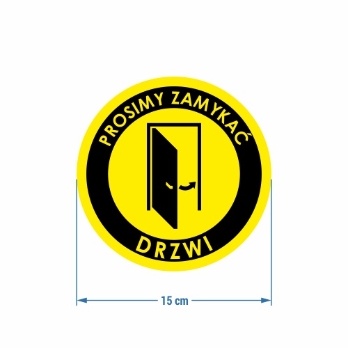 Zatvorte prosím dvere - nálepka - obchod, kancelária