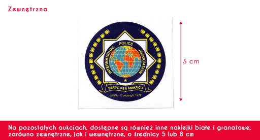 IPA NÁLEPKA POLICAJNÉHO AUTA priemer 5 cm von