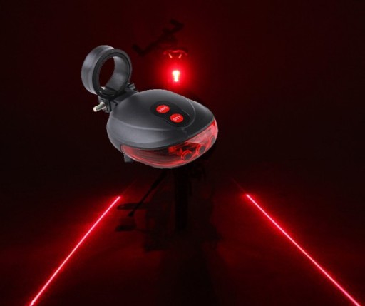 BIKE LAMPA LED LASEROVÁ ZADNÁ BICYKLE LAMP