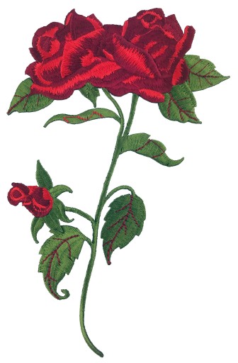 VÝŠIVKA Rose THERMO kvetinová nažehľovačka, 20 cm
