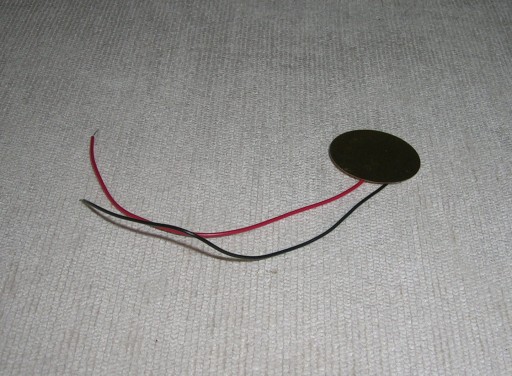 piezomenič 27mm, káble 20cm