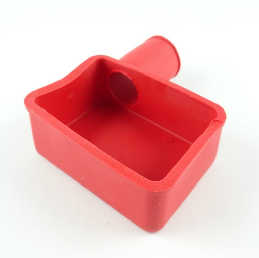 Gumový kryt kladného pólu - červený, PRAVÝ, priemer 17mm - PVC