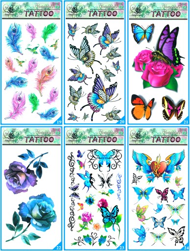 Nálepka na tetovanie DECALS Tattoos 83 vzorov