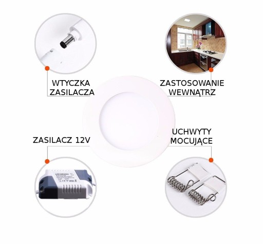okrúhly ZAPUSTENÝ LED PANEL 6W TEPL