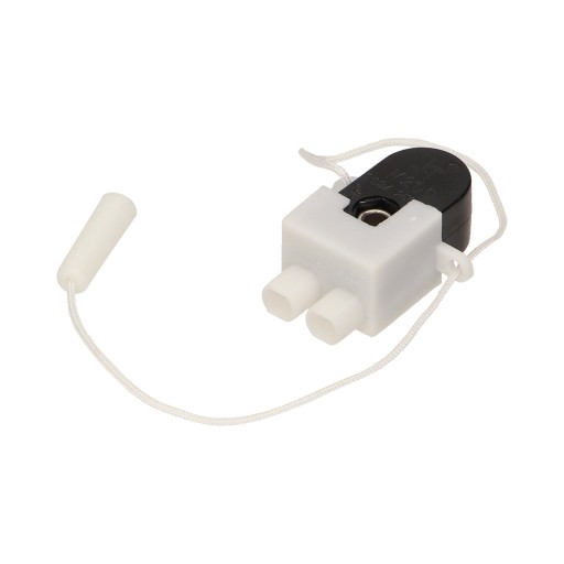 SPÍNAČ, ŤAHANÝ SPÍNAČ, BIELY PRE VENTILÁTOROVÉ LAMPY 3A