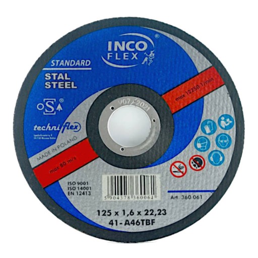 KOVOVÉ REZNÉ KOTOUČE 125 x 1,6 INCO FLEX