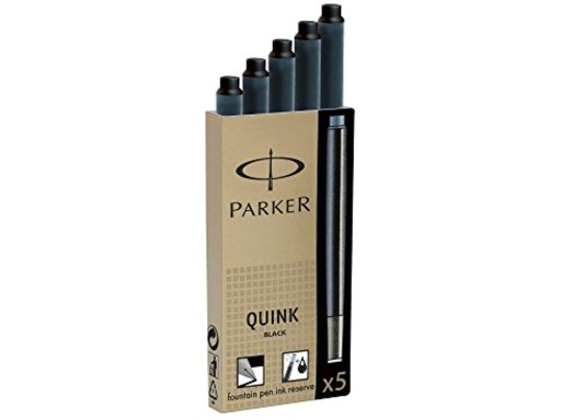 NÁPLŇKY NA PARKEROVÉ PERÁ, ČIERNA, DLHÁ, 5 KS