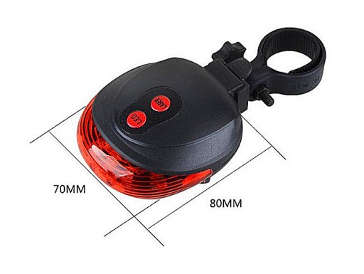 BIKE LAMPA LED LASEROVÁ ZADNÁ BICYKLE LAMP