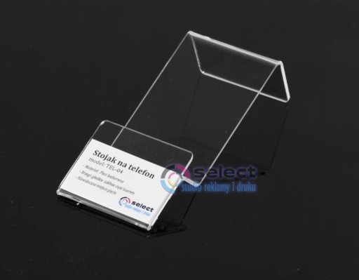 Stojan na TELEFÓN S POPISOM PLEXI 4,5 cm