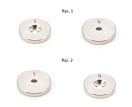 SILNÝ NEODYMOVÝ MAGNET 10x3 mm S OTVOROM 7/3,5 mm PRE SÚPRAVU 5 Skrutiek