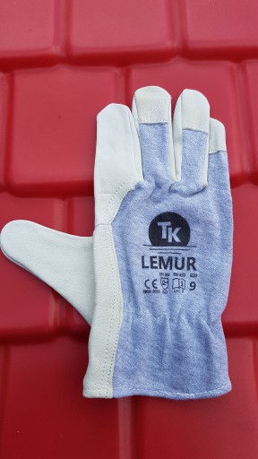 Montážne pracovné rukavice z kozej kože LEMUR, veľkosť 7