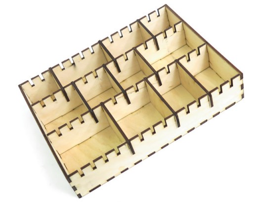 DECOUPAGE ORGANIZÉR BOX S 3 PRIHRADKAMI RZ35