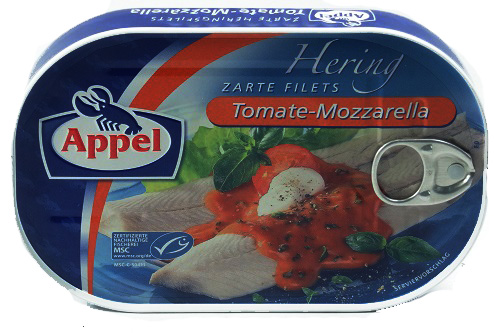 Filety z Appel Sleďov paradajkovo-mozzarella 200g