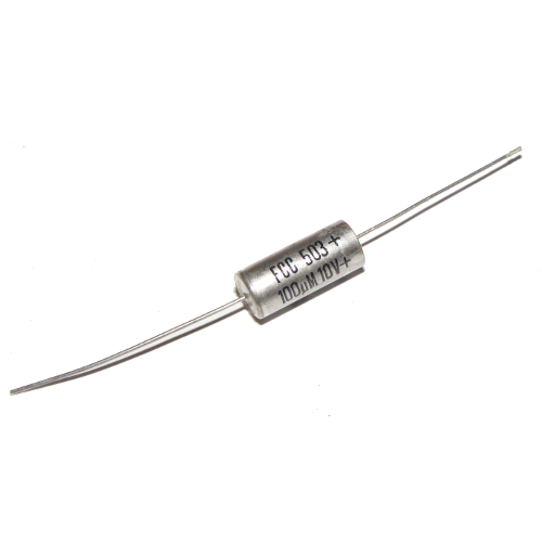 Tantalový kondenzátor s priechodným otvorom 100uF 10V SGS