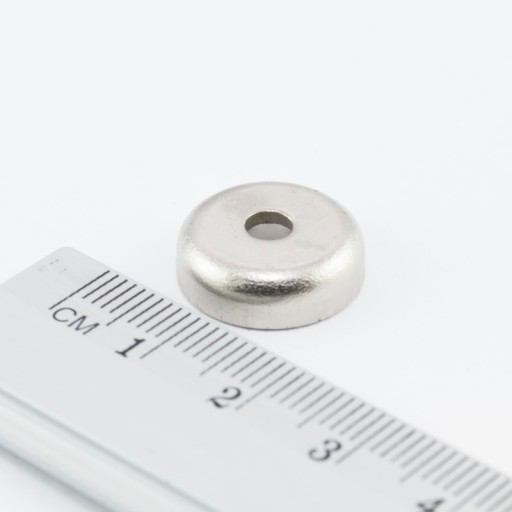 NEODYMOVÝ MAGNET S OTVOROM NA SKRUTKU B16 - SADA - 4 KUSY