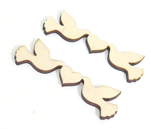 SCRAPKI 2x DOVES VTÁKY DEKORÁCIE SVADOBNÉ SVADOBNÉ XR14