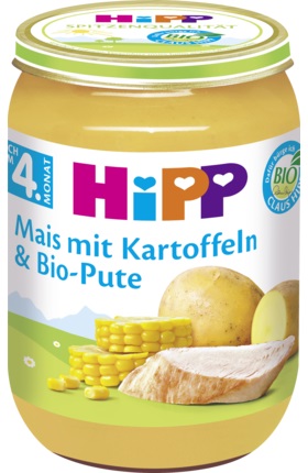 Hipp Bio kukurica so zemiakmi Morčacie 5m 190g