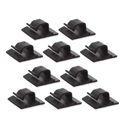 Montážne podstavce držiaky káblov 26x12mm Čierna
