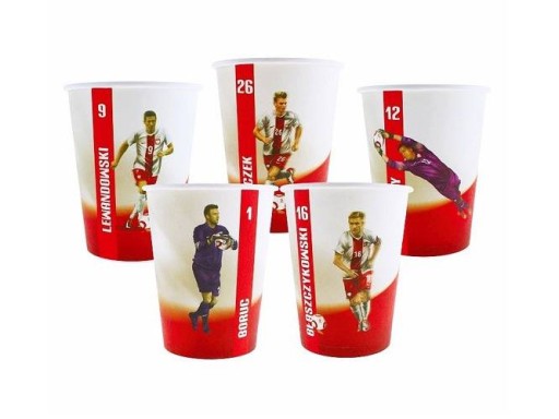 Papierové poháre Poľského národného futbalového zväzu 6 ks