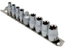 Nástrčkové kľúče YATO TORX 9 dielne TORXY na lište