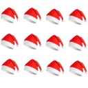 Santa Claus klobúk Vianočný Santa Mikuláša 12 ks Klob