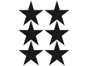 Samolepky na stenu BLACK STARS 10cm 12 ks