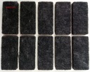 Plstené podložky na nábytok, stoličky, taburetky, 30 ks, čierne, dlhé, HRUBÉ, 5 mm