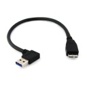 Uhlový kábel USB 3.0 – USB Micro 3.0 Type B ĽAVÝ