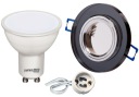 Sada svietidla LED GU10 5W BZ + halogénové SKLO