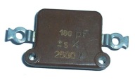 SĽUDOVÝ KONDENZÁTOR Strieborná Mica KSO-8 180pF 2500V
