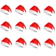 Santa Claus klobúk Vianočný Santa Mikuláša 12 ks Klob