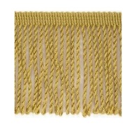 ZAKRÚČENÉ Ozdobné strapce 8cm MEDOVÉ 0,5m