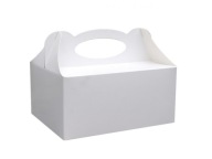 KRABIČKA NA TORTU 22x22x12cm ČERVENÁ PLAST