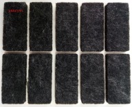 Plstené podložky na nábytok, stoličky, taburetky, 10 ks, čierne, dlhé, HRUBÉ, 5 mm