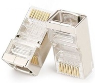 Zástrčky Konektory Koncovky RJ45 6E RJ Tienené 10 ks.