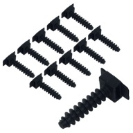 10 ks montážnych kolíkov pre 6 mm káblové pásky, ploché