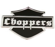ALU NÁLEPKA ZNAK MOTOCYKEL CHOPPER CHROM